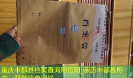 重庆丰都县档案查询网官网_亲历丰都县历史，留存珍贵记忆