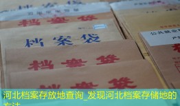 河北档案存放地查询_发现河北档案存储地的方法