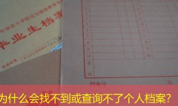 为什么会找不到或查询不了个人档案？