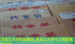 黑龙江大学档案查询_黑龙江大学个人档案查阅服务