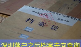深圳落户之后档案去向查询