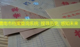 渭南市档案查询系统: 搜寻历史, 感知未来