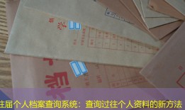 往届个人档案查询系统：查询过往个人资料的新方法
