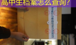 高中生档案怎么查询？