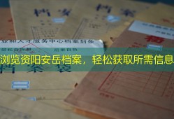 浏览资阳安岳档案，轻松获取所需信息
