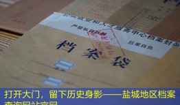 打开大门，留下历史身影——盐城地区档案查询网站官网