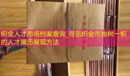 织金人才市场档案查询_寻觅织金市独树一帜的人才履历展现方法