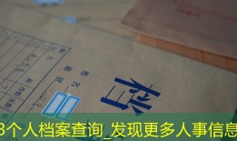 3个人档案查询_发现更多人事信息