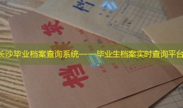 长沙毕业档案查询系统——毕业生档案实时查询平台