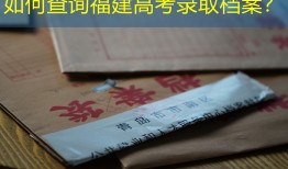 如何查询福建高考录取档案？