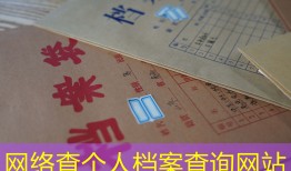 网络查个人档案查询网站