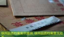徐州品质档案案例查询_徐州品质档案查找助手