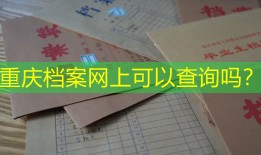 重庆档案网上可以查询吗？