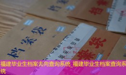 福建毕业生档案去向查询系统_福建毕业生档案查询系统