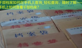 干部档案如何在手机上查询_轻松查询，随时了解——手机上如何查看干部档案？