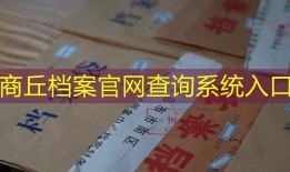 商丘档案官网查询系统入口
