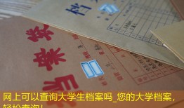 网上可以查询大学生档案吗_您的大学档案，轻松查询！