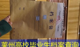 莱州高校毕业生档案查询