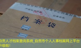 自贡人才档案查询系统_自贡市个人人事档案网上平台升级啦！