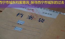 西宁市城东档案查询_探寻西宁市城东的过去