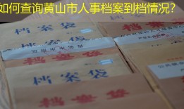 如何查询黄山市人事档案到档情况？