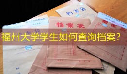福州大学学生如何查询档案？