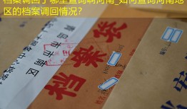 档案调回了哪里查询啊河南_如何查询河南地区的档案调回情况？