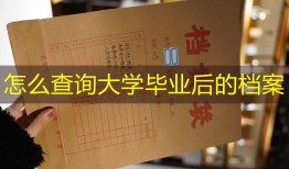 怎么查询大学毕业后的档案