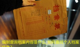编制查询档案内容是什么_如何查找个人档案信息？