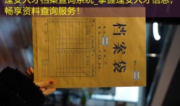 蓬安人才档案查询系统_掌握蓬安人才信息，畅享资料查询服务！