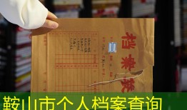 鞍山市个人档案查询