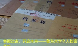 掌握过去，开启未来——鲁东大学个人档案系统