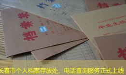 长春市个人档案存放处，电话查询服务正式上线