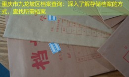 重庆市九龙坡区档案查询：深入了解存储档案的方式，查找所需档案