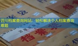 四川档案查询网站：轻松解决个人档案查询难题