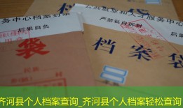 齐河县个人档案查询_齐河县个人档案轻松查询