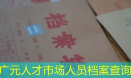 广元人才市场人员档案查询