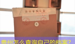贵州怎么查询自己的档案？