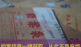 档案信息一键获取，从此不再麻烦