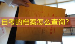 自考的档案怎么查询？