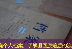 查询个人档案，了解退回原籍后的流程