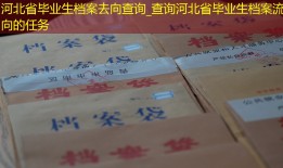 河北省毕业生档案去向查询_查询河北省毕业生档案流向的任务