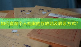 如何查询个人档案的存放地及联系方式？