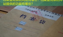 档案查询系统网站有哪些？档案查询系统网站提供的功能有哪些？