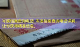 岑溪档案查询电话_岑溪档案查询电话详解，让你获得精准信息。