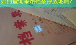 如何查询莱州档案存放地点？