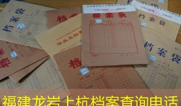 福建龙岩上杭档案查询电话