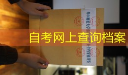自考网上查询档案