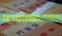 聊城毕业档案查询系统官网：寻找你的毕业档案，发现美好未来的起点。