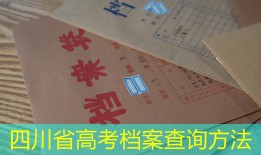 四川省高考档案查询方法